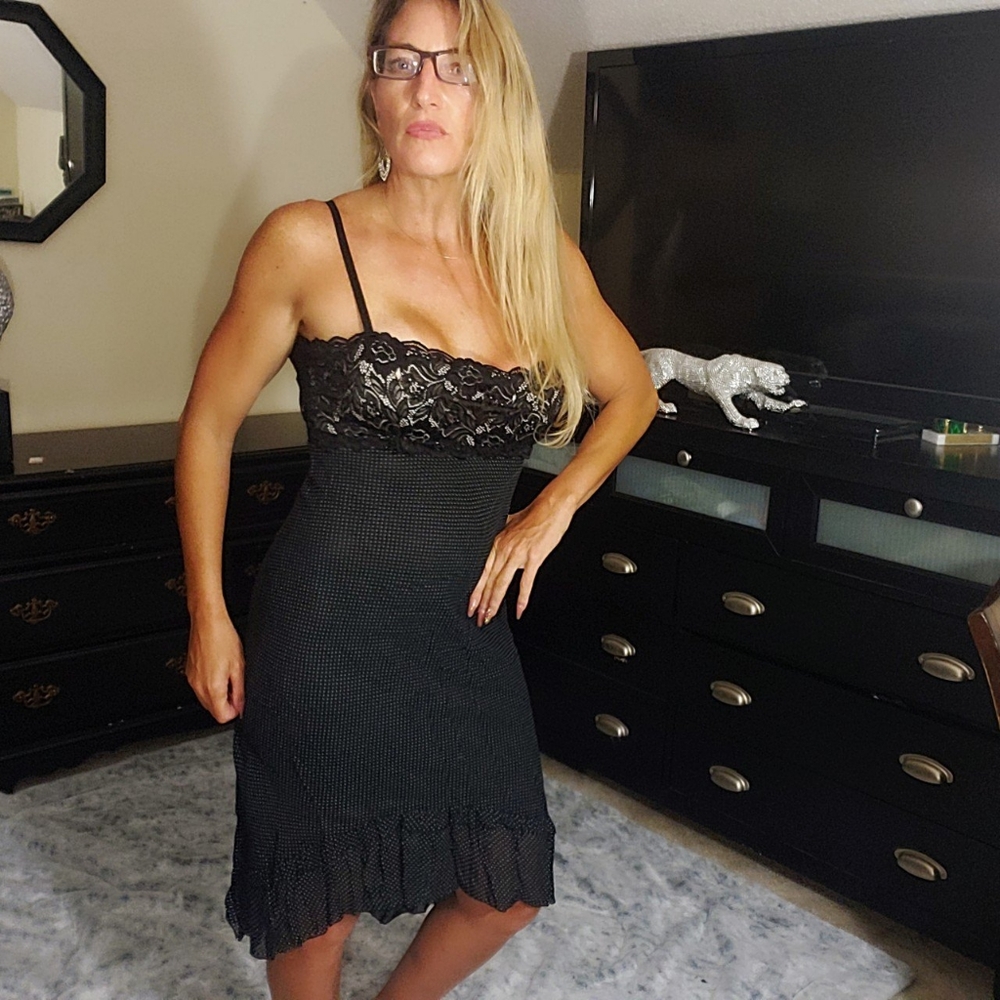 Black Lace Bodycon Dress Small